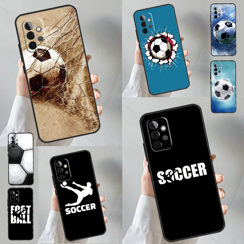 Football Passion Soccer Ball Funda For Samsung Galaxy A34 A54 A14 A24 A13 A23 A33 A53 A51 A71 A52S A12 A22 A32 A52 Case