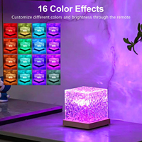 Romantic Ocean Wave Projection Lamp 16 Colors Aura Light Aurora Lights Home Decoration Underwater Projector Night Lights Remote
