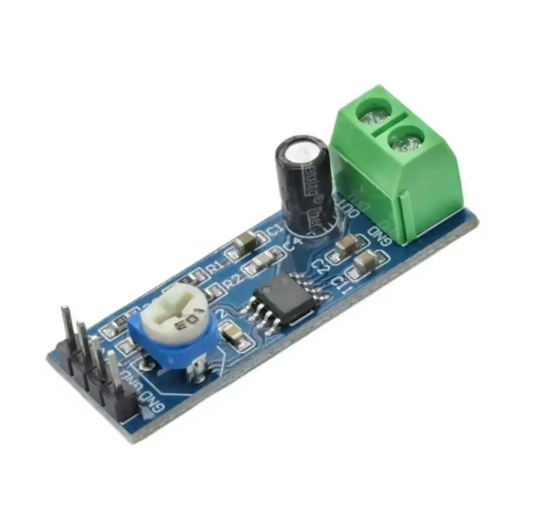 2-5pcs LM386 Audio Power Amplifier Module 200 Times Gain Amplifier Board Mono Power Amplifier 5V-12V Input