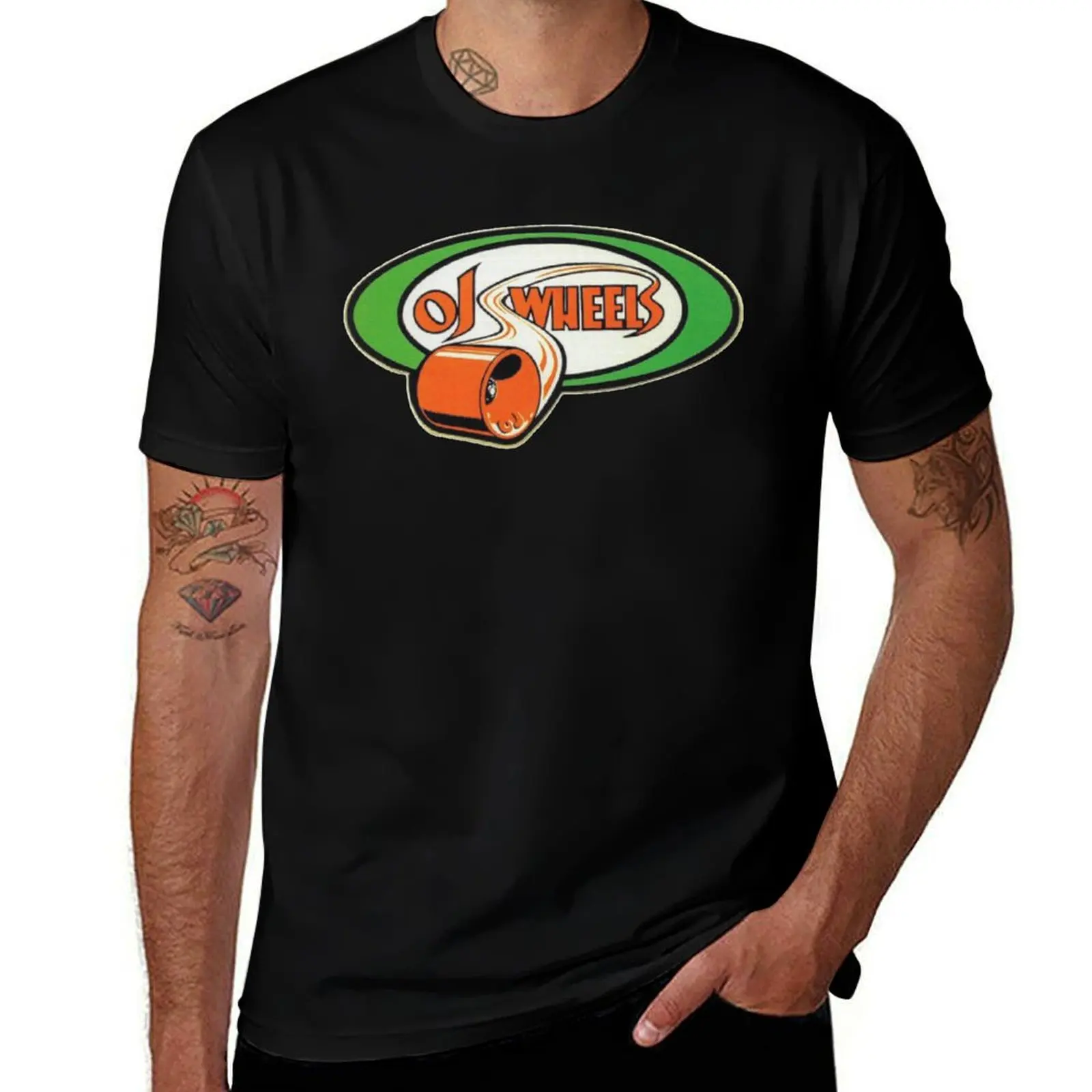 

OJ wheels, retro skateboard T-Shirt man t shirt cotton T-Shirt
