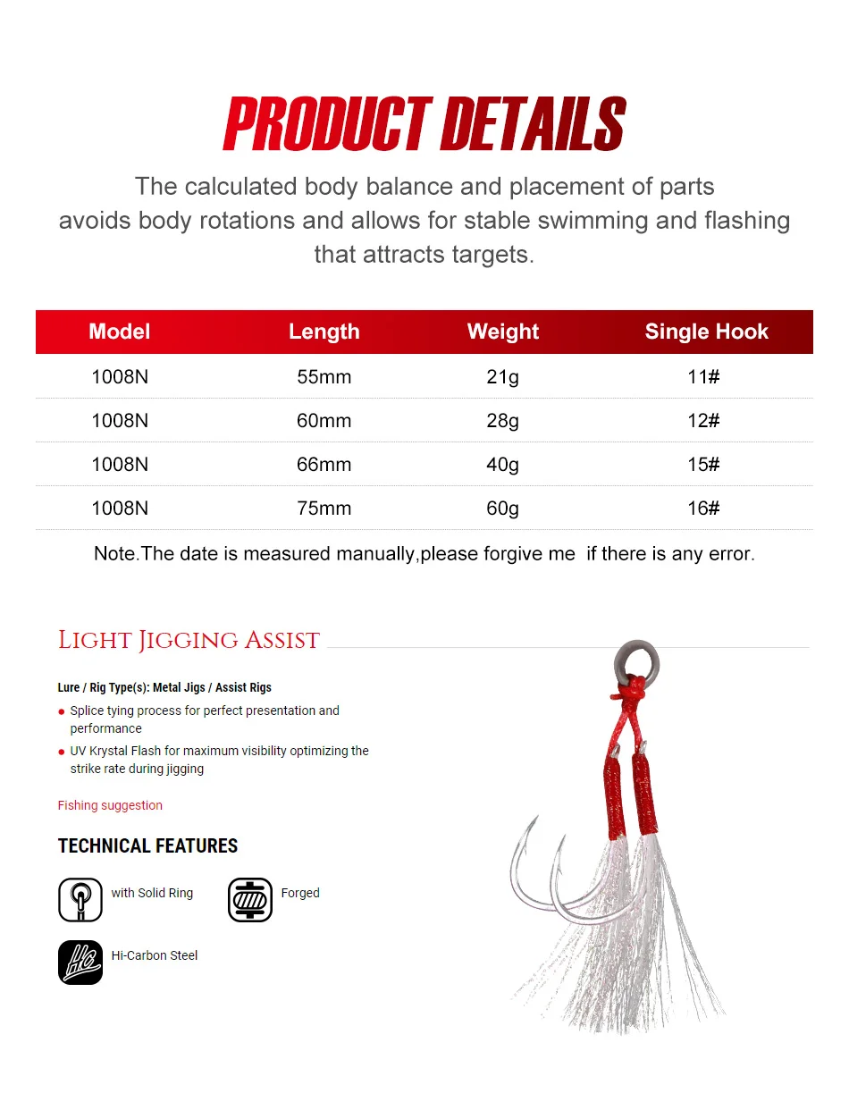 Noeby Casting Blade Jig 21g 28g 40g Sinking Metal Jig Long Casting Shore Jigging Assist Rig Kunstköder für Meeresangelköder – Detail 2