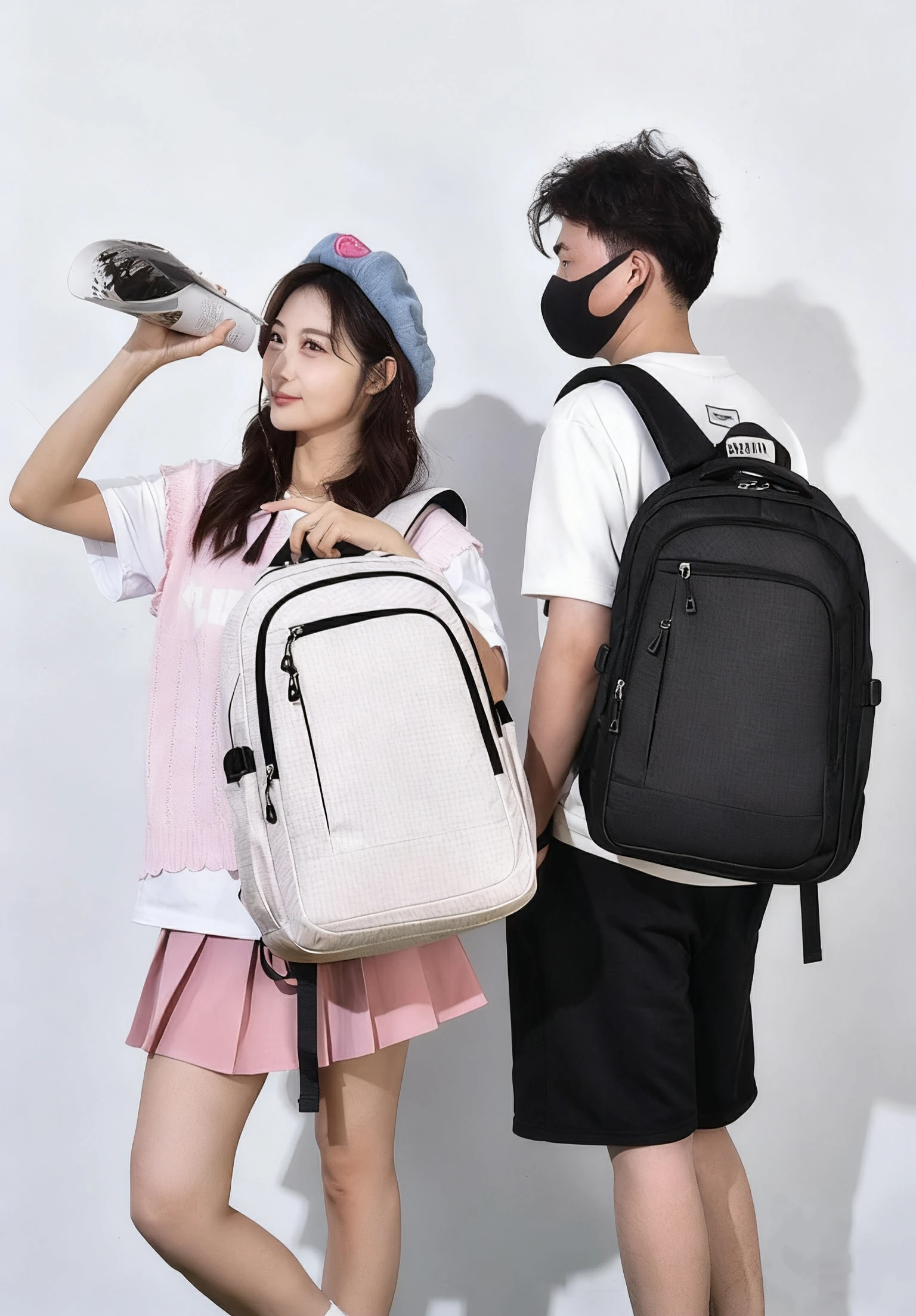 

Backpack For Both Men And Women Large Capacity Commuting Student Backpack Fashionable And Versatile Polyester Material Backpack