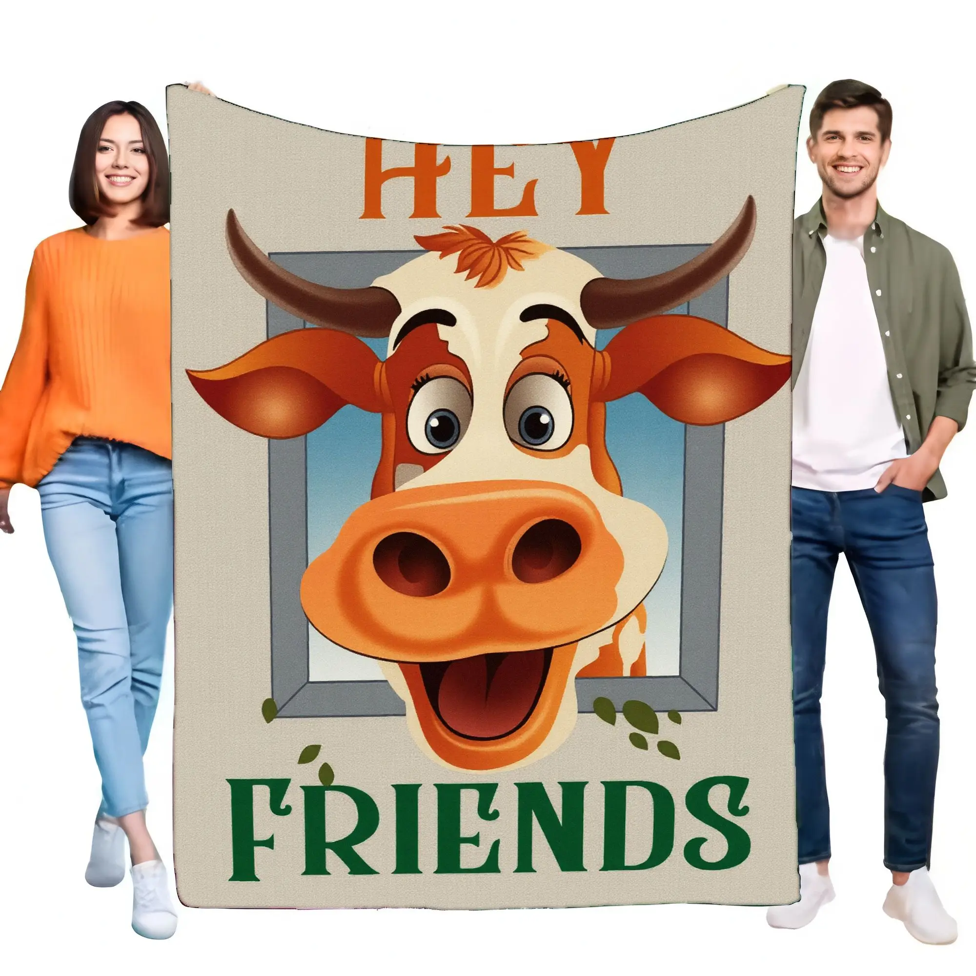 Cartoon Cow Blanket…