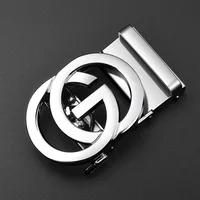 2025 New 3.5cm Gold Chrome Automatic Buckle Designer Belt Buckle Fashion Men's Business Gold Silver Black Alloy Automatic Buckle 2