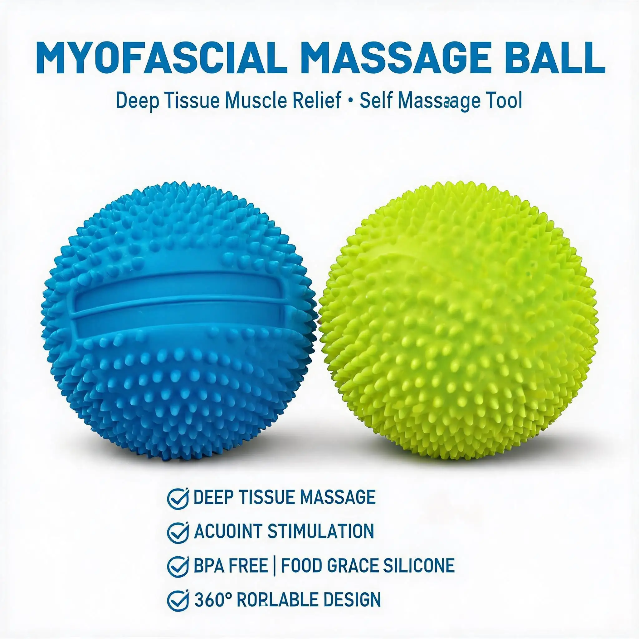 

Detachable Massage Ball Yoga Fascia Ball Neuro Foot Roller Myofascial Release Plantar Fasciitis Hand Spiky Therapy Muscle Relief