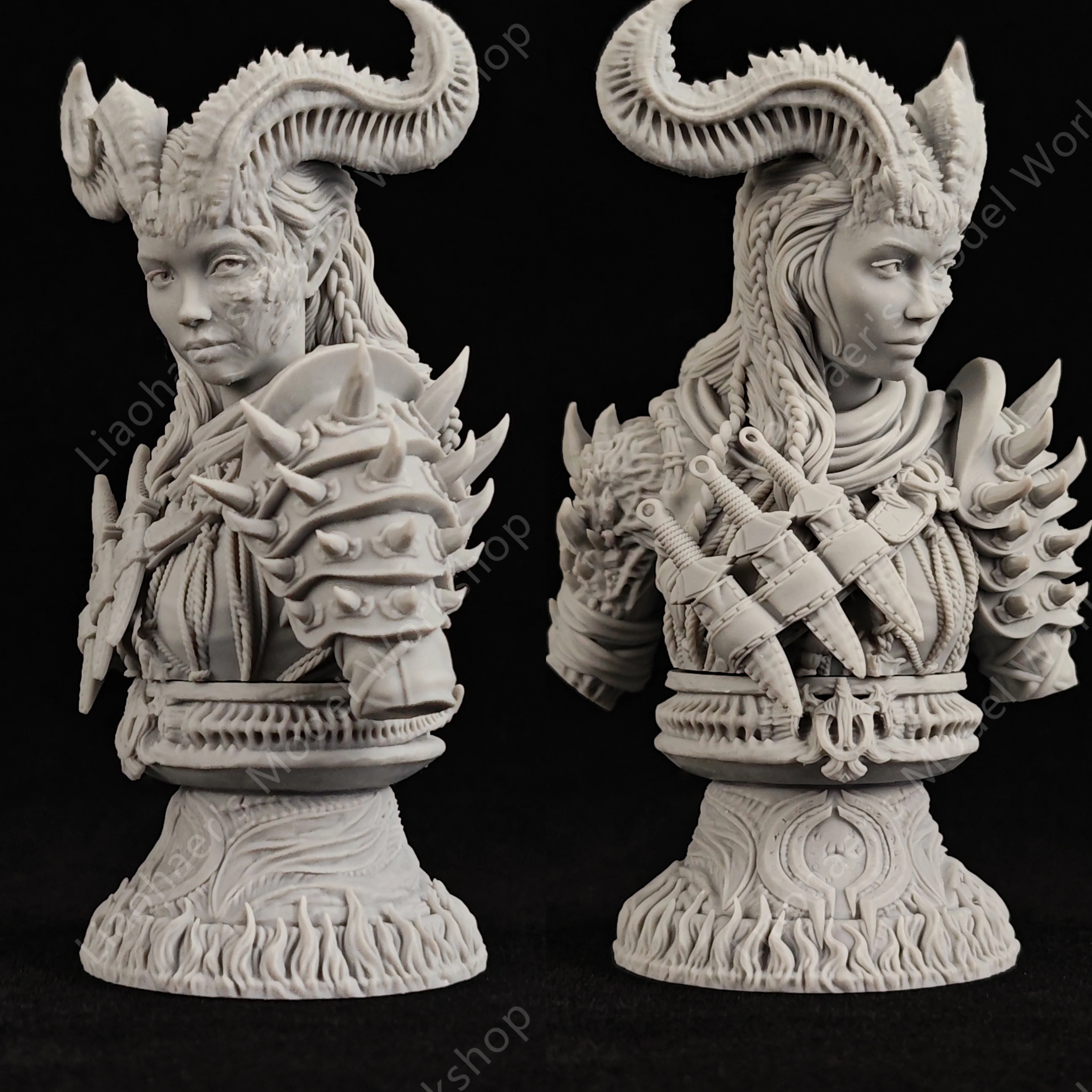 

Фигурка Демон-девушки - Масштаб 1/10, серая модель из ABS-смолы - Высокодетализированная статуэтка в фэнтезийном стиле - Коллекционная фигурка для рабочего стола