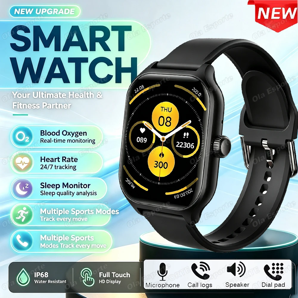 Neue Smartwatch für Herren, Nachrichten, Anrufannahme, Schlafüberwachung, Outdoor-Sport, Schrittzähler, Informationsbenachrichtigungen, Damen-Smartwatch 2026