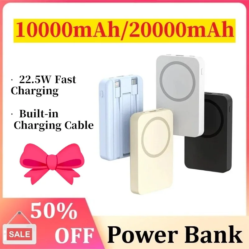 

20W Power Bank 10000mah with Kickstand for MagSafe 15W Magnetic Wireless Charging Powerbank for IPhone 17 16 for Samsung