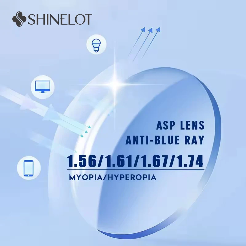 

A Pair Professional Customized Optical Lens Anti Blue Light Prescription Non Spherical Myopia Hyperopia Lens