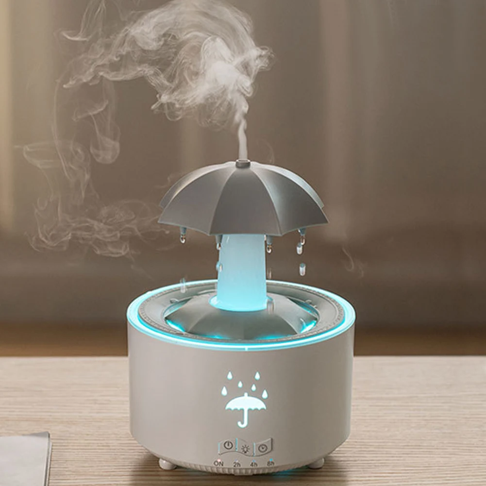 Rotierender Regenschirm-Diffusor für ätherische Öle mit 7-LED-Nachtlicht, Aromatherapie-Diffusor, automatische Abschaltung für das Heimbüro