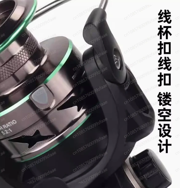 Blue for DK EVA Handle 5.2:1 Long Line Savage Commercial Metal Fishing Wheel