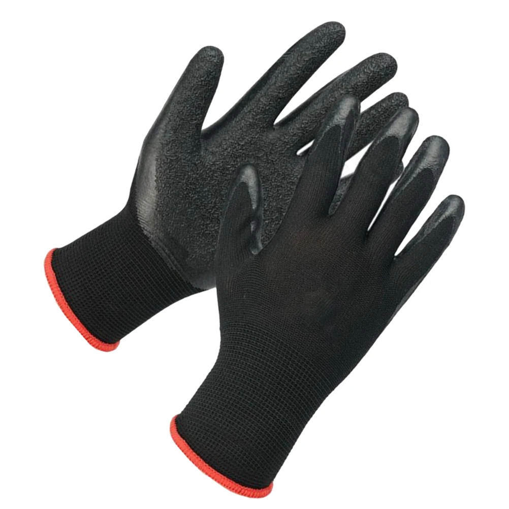 Kisangel, 1 пара черных эмульсионных садовых перчаток для уборки аквариума, строительных и практических работ, защитная обработка