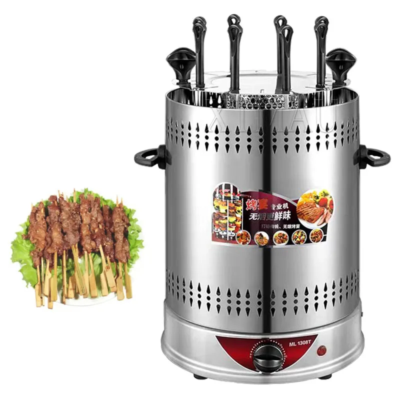 

Electric 6/8/10 Forks Home Smokeless Bbq Grill Automatic Rotating Barbecue Skewer Grilled Kebab Machine