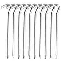 10pcs Aluminum Tent Stakes Pegs with Hooks,Outdoor Travel Camping Tarp Stakes Ground Stakes Hard and Light Tent Peg Awning