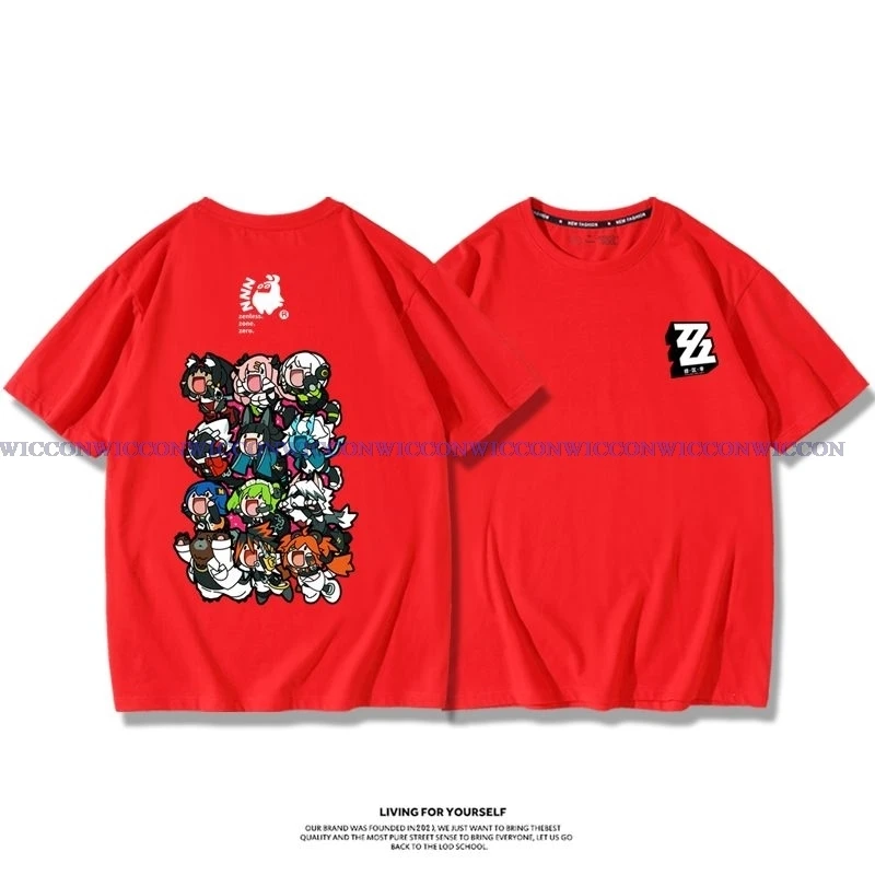 Game T Shirt Zenless Zone Zero Print Tops ZZZ Role Wise O-neck Graphic Cotton Tee Harajuku Belle Men Women Short Sleeve Cosplay