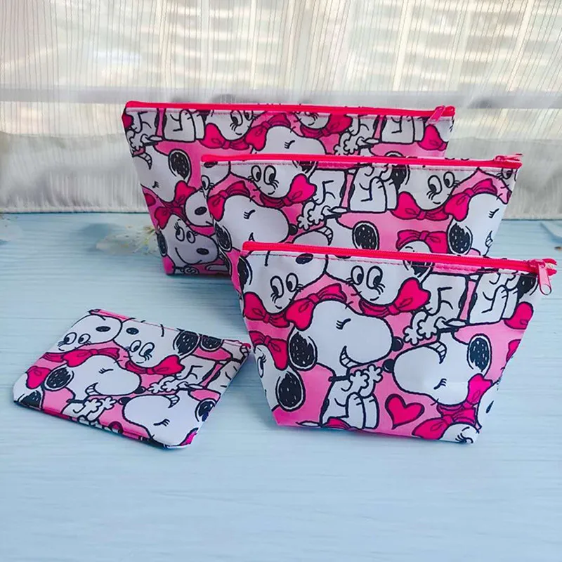 

cartoon travel cosmetic bag 4pcs Snoopy washing waterproof multifunctional storage bag handbag