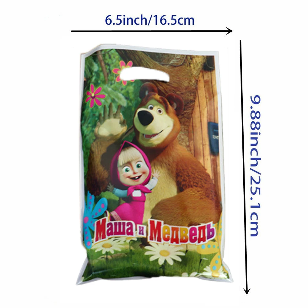 Animal Bear Theme Gift Bag Birthday Party Decoration Candy Package Girls Party Supplies Storage Packing Lots Kraft Bag Gift Box