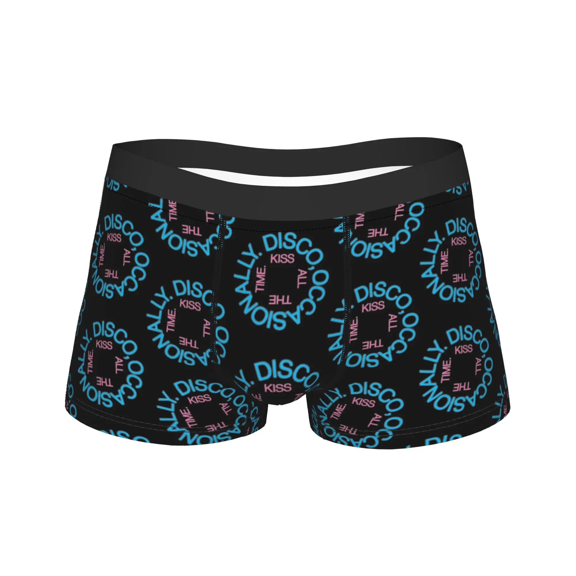 Men's Kiss All The Time Album Underwear HS Funny Boxer Briefs Shorts Panties Male Breathable Underpants S-XXL