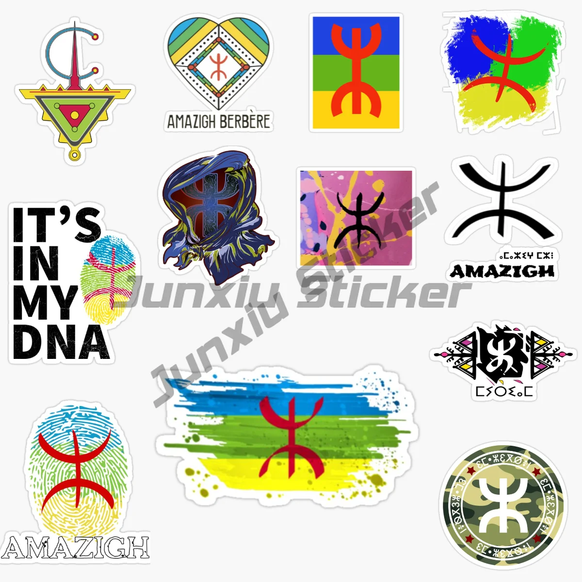 AMAZIGH Berbers Kabyle calcomanías de bandera para motocicleta portátil coche RV SUV vinilo autoadhesivo pegatinas de coche