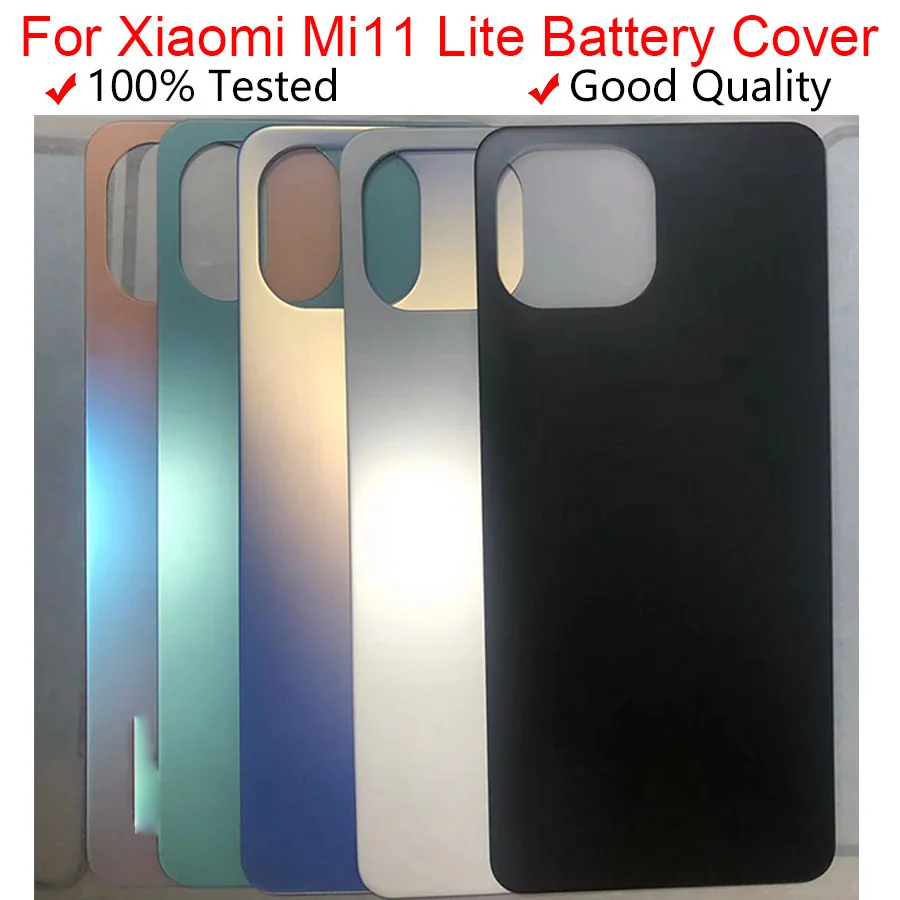 NEW For Mi 11 Lite Battery Cover Back Glass Panel Rear Housing Door Case Replacement For Mi11 Lite Battery Cover