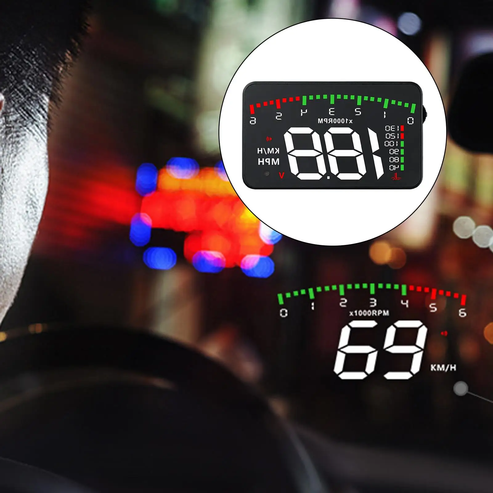 

3,5-дюймовый автомобильный проекционный дисплей HUD, универсальное обновление для легковых автомобилей, грузовиков