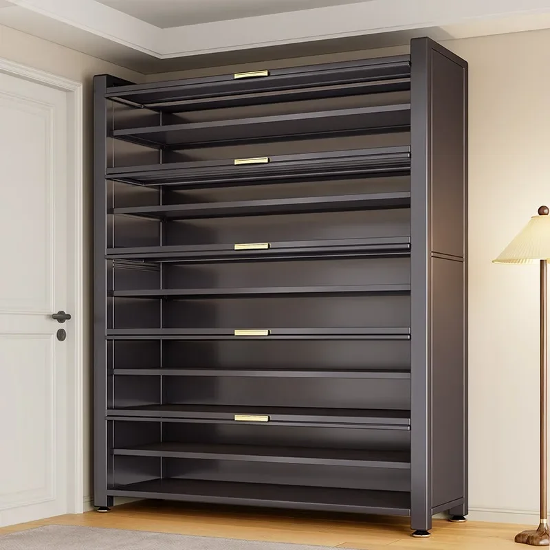 Large-capacity shoe storage, home upturn door, integrated shoe rack