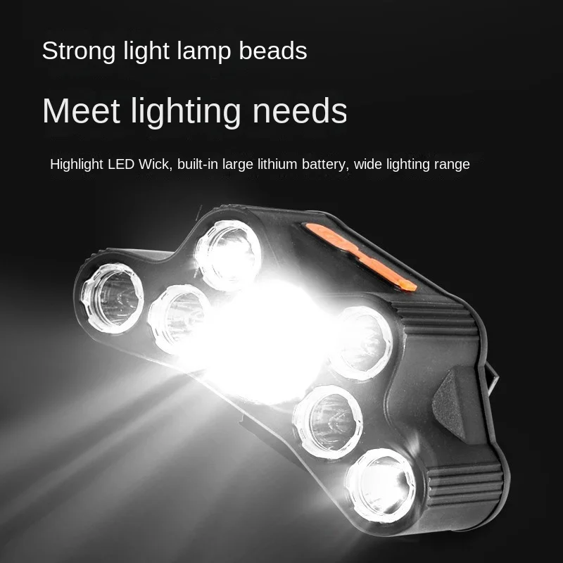 LED Headlamp Long Range Light USB Rechargeable Built-in Battery Outdoor Camping Fishing Hiking Picnic Hunting Flashlight