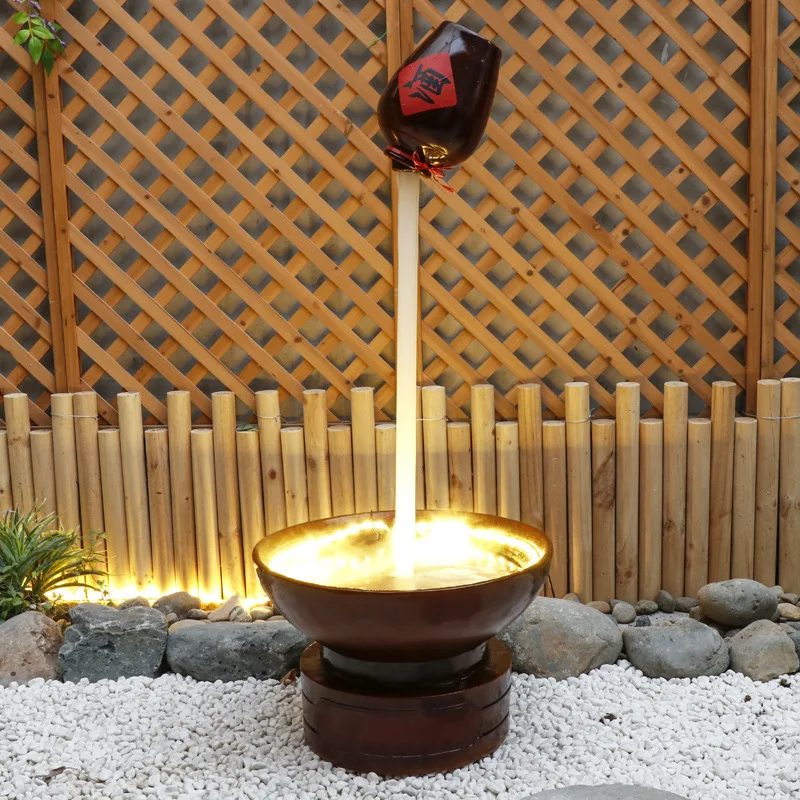 

flowing water ornament Home decoration Outdoor wine tank Hotel flowing water landscape landscaping decorative set ornament