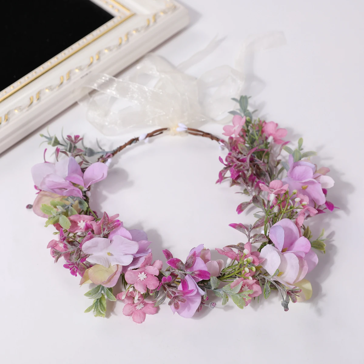 Hand-woven sweet wind flowers dance performance adult children wearing garlands straw bride Mori girl garlands headdress accesso