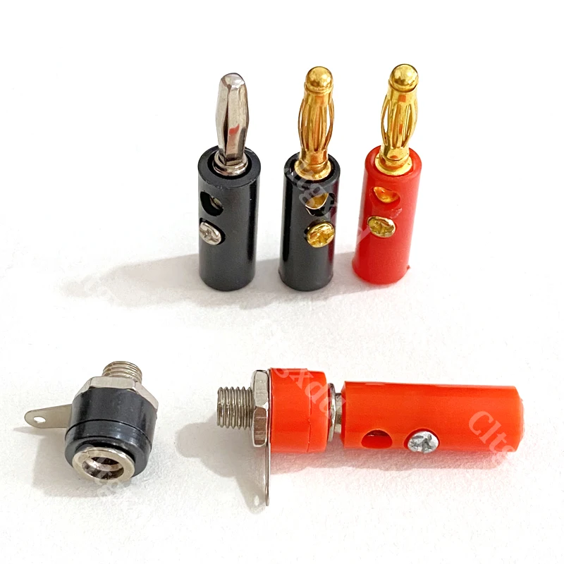 Cltgxdd 10 Stück 4MM Lötfreie Bananenstecker Audiokabel Lautsprecher-Bananenstecker Verstärker-Lautsprecherkabel Audio-Kabelverbindung – Detail 3