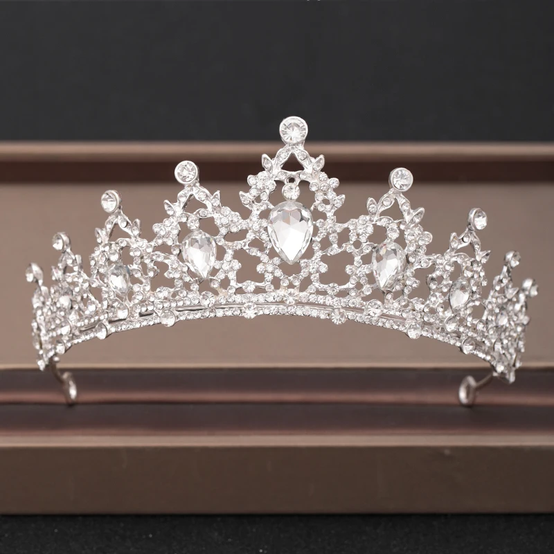 Corona di nozze gioielli per capelli copricapo da sposa donna strass barocchi diademi di cristallo corone per feste di sposa accessori per capelli