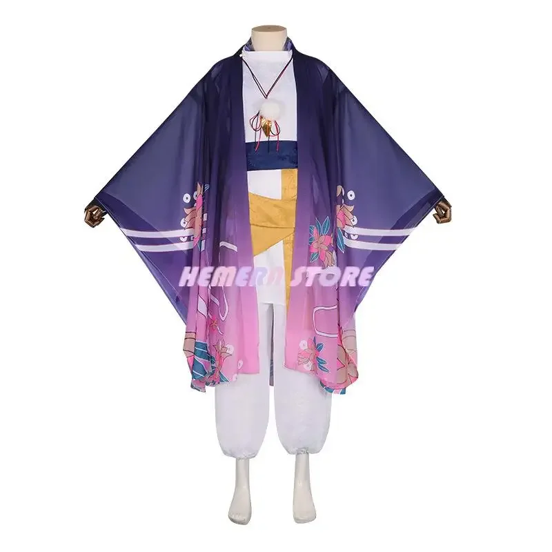 Juego de Cosplay de Young Wanderer Scaramouche Genshin Impact para hombres Kunikuzushi Balladeer Anime juego de rol uniforme de Cosplay BS760