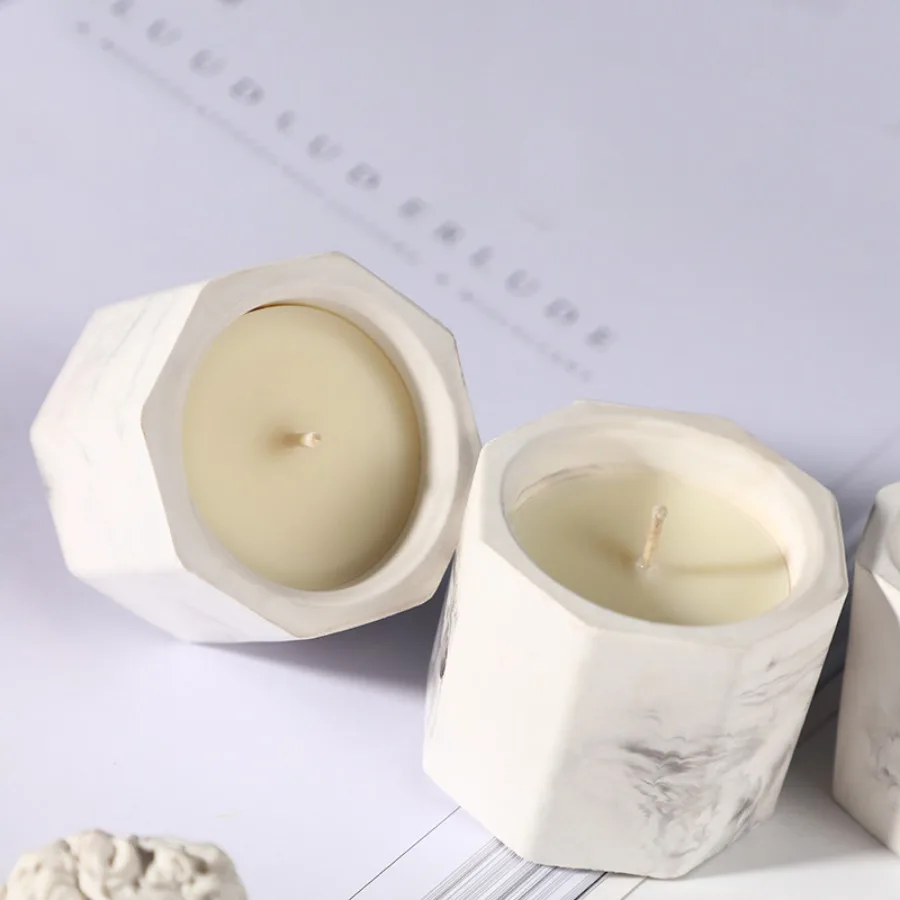 1pc gypsum cup candle soy wax aromatherapy candle smokeless plant wax scented candle home decoration, holiday party decoration