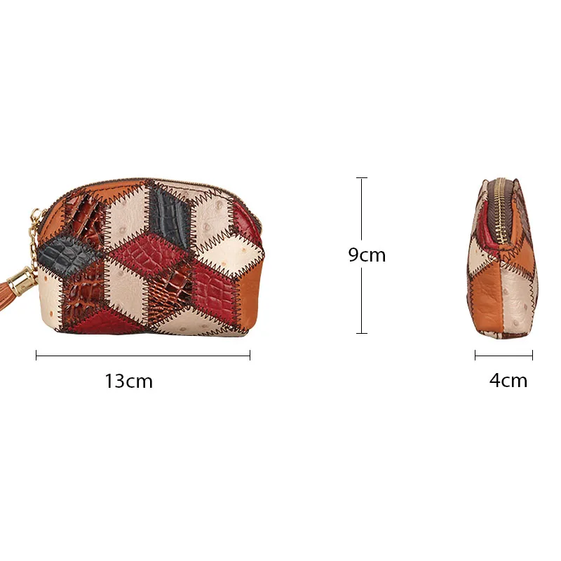 Women Wallet Genuine Leather Mini Bags Fashion Designers Brand Ladies Vintage Small Coin Purse Femal Tassel Summer Luxury  Pouch