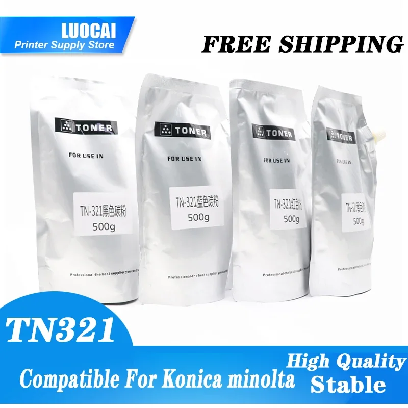 500g Refill Toner Powder TN321  C284 C364 C7822 C7828 C224 For Konica Minolta Toner Powder Bulk Compatible For Toner Cartrdidge