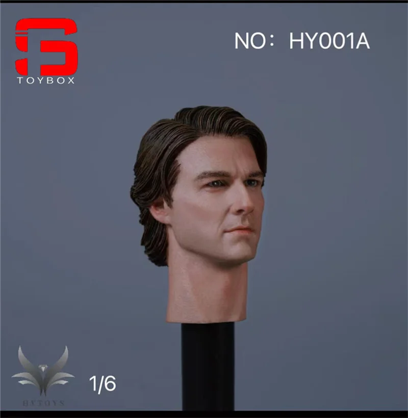 Hongyi HY001A 1/6 Scale Tom Cruise Head Sculpt Carving Model Fit 12 Inch Male Soldier Action Figure Body Dolls