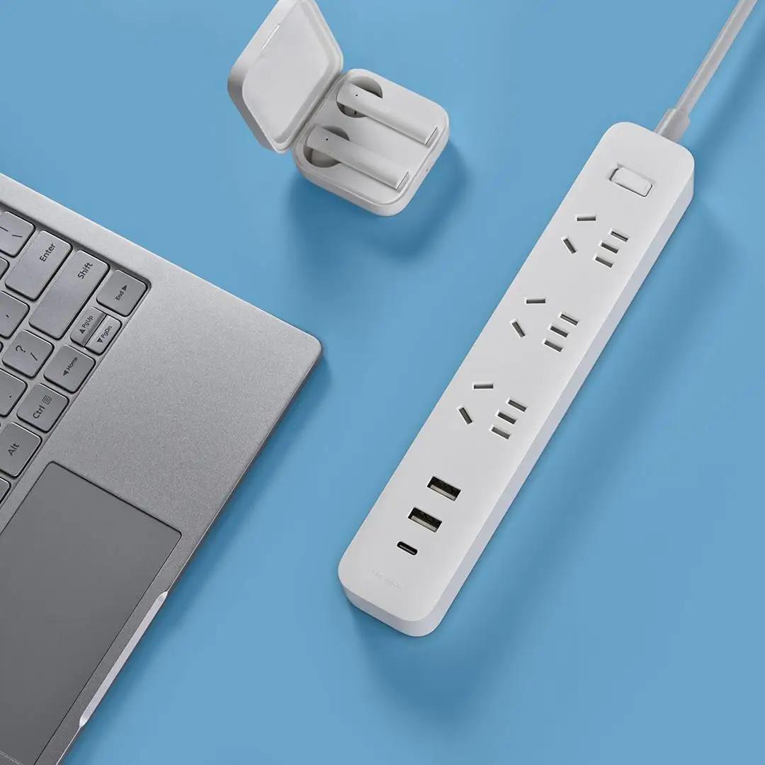 Xiaomi MIjia Power Strip 20W Fast Charge mi Home Electronics 2 USB 1 type-C Interface Extension Socket Plug EU UK US Adapter