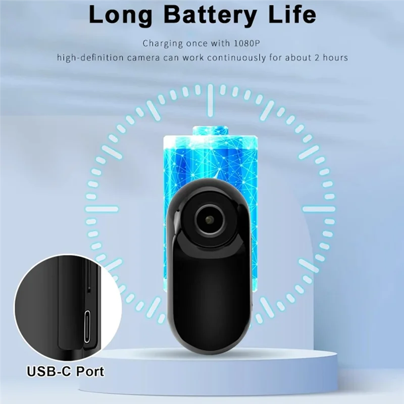 ABJF-Camera Action Camcorder Bodycam مسجل صوت فيديو رقمي 1080P HD شاشة 0.96 بوصة