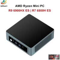 Aittact AMD Mini PC Gamer Ryzen 9 6900HX ES 8 Core 2xDDR5 2xLAN 2.5G NVMe USB4 Windows 11 Pro Desktop Mini Gaming Computer