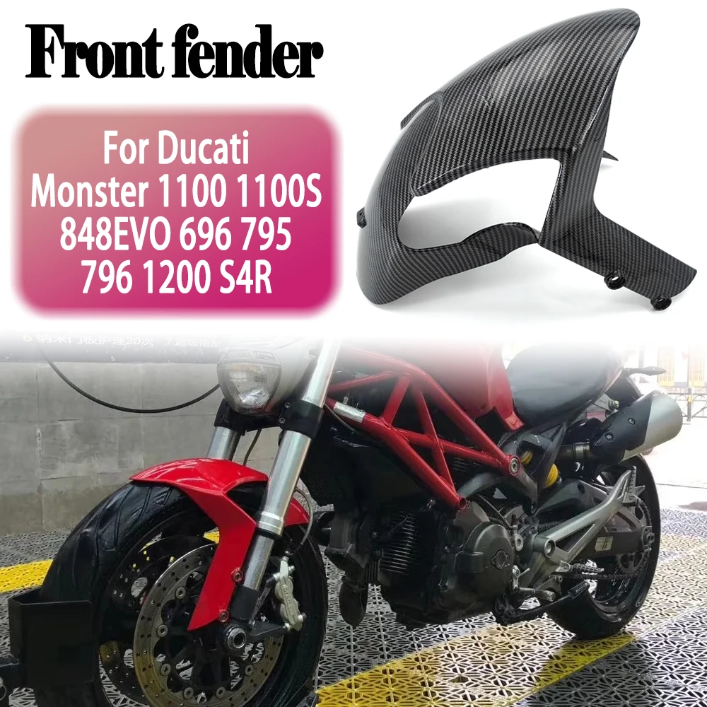 

For Ducati Monster 696 795 796 848EVO 1200 S4R 1100 1100S Front Tire Fender Mudguard Splash Guard Mudflap Fairing Cowl Panel