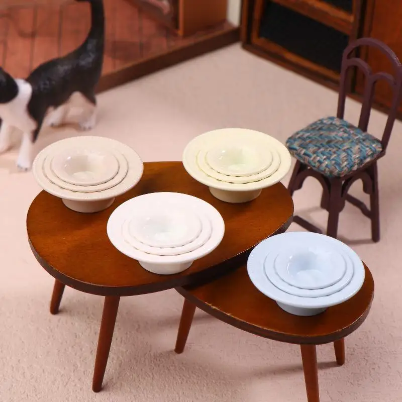 3 pièces maison de poupée Mini Simulation assiette occidentale plats modèle maison de poupée cuisine décoration semblant jouer jouets poupées maison accessoires