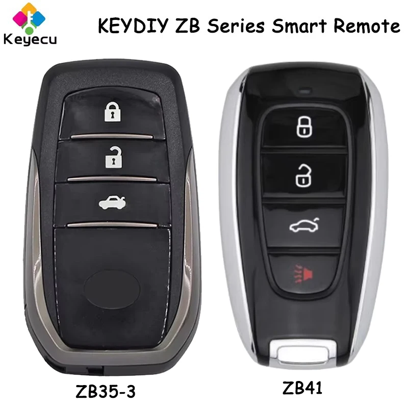 KEYECU KEYDIY KD ZB Series ZB35-3 ZB41 for Toyota for Subaru Style Smart Remote Key for KD-X2 Programmer Fit More 2000 Models