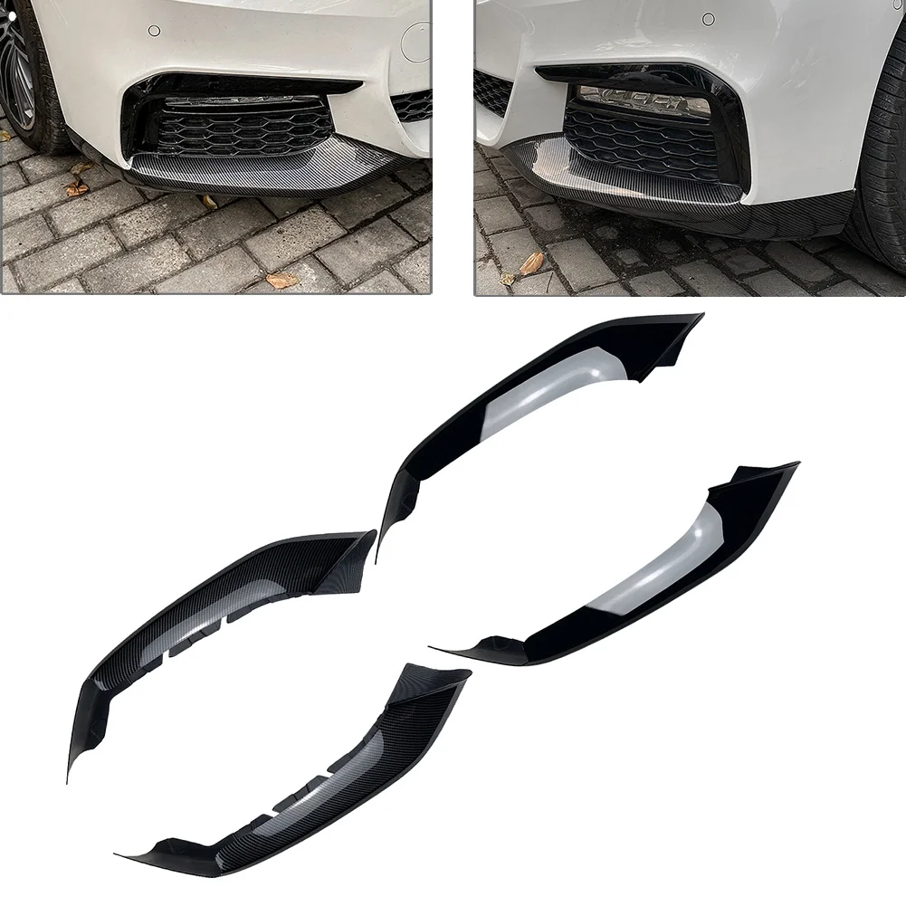 

2Pcs Car Front Bumper Splitter Lip Canard Decoration Trim For BMW 5 Series G30 G31 G38 520i 525i 530i 540i M Sport 2017-2020