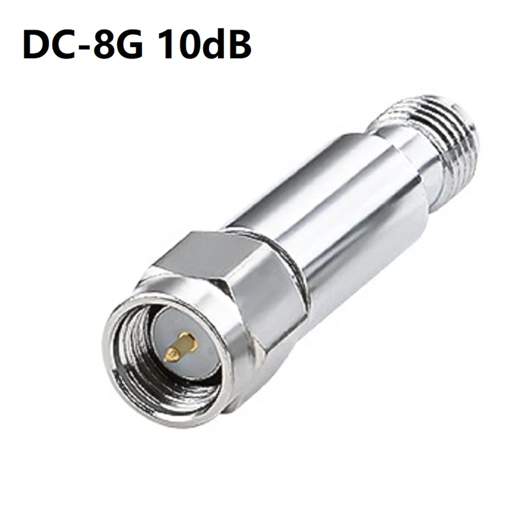 10 dB 2W Fixed Attenuator for SMA Applications DC to 8 GHz Frequency Range 50 Ohm Impedance Low VSWR 1.2 High Accuracy