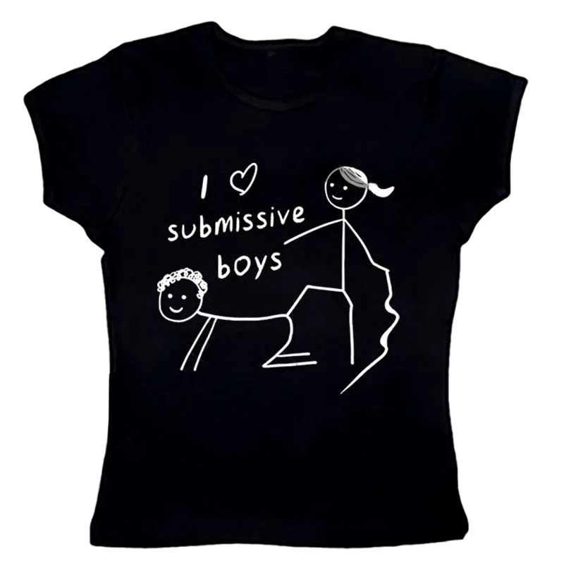 Grunge Punk Rock Hip Hop Aesthetic Print Crop Tops Slim Fit Chic Short Sleeve Tees Harajuku Retro Womens Aesthetic Clothes