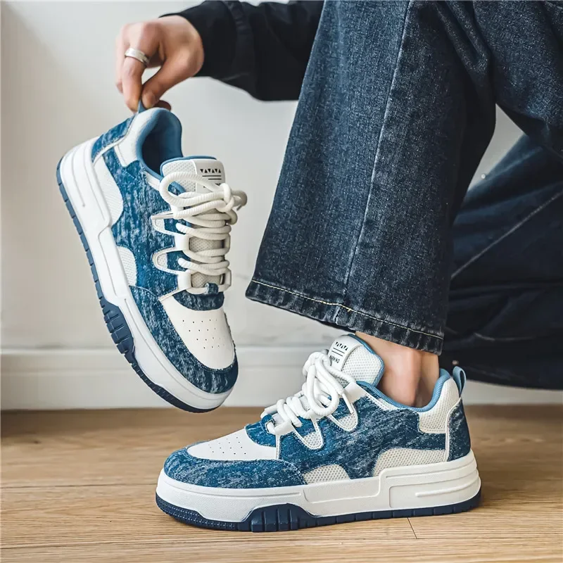 

Мужская обувь 2024, весна и осень, новый нишевый дизайн, повседневная спортивная обувь в стиле ретро на толстой подошве, универсальные трендовые туфли для мужчин