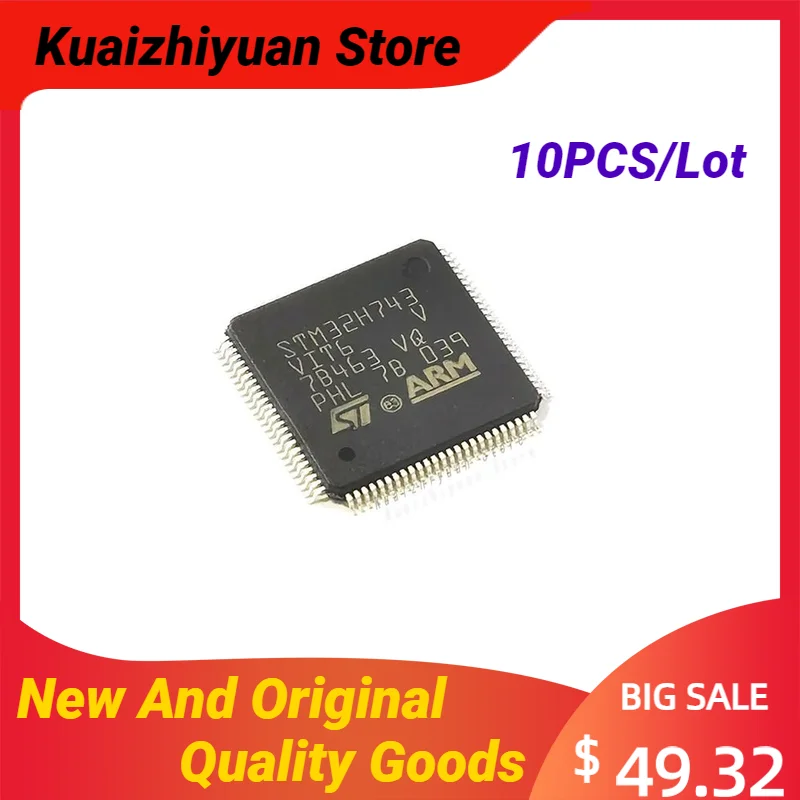 10PCS/Lot New And Original STM32H743VIT6 LQFP100 STM32H743 High Performance MCU Single Chip Microcontroller Quality Goods