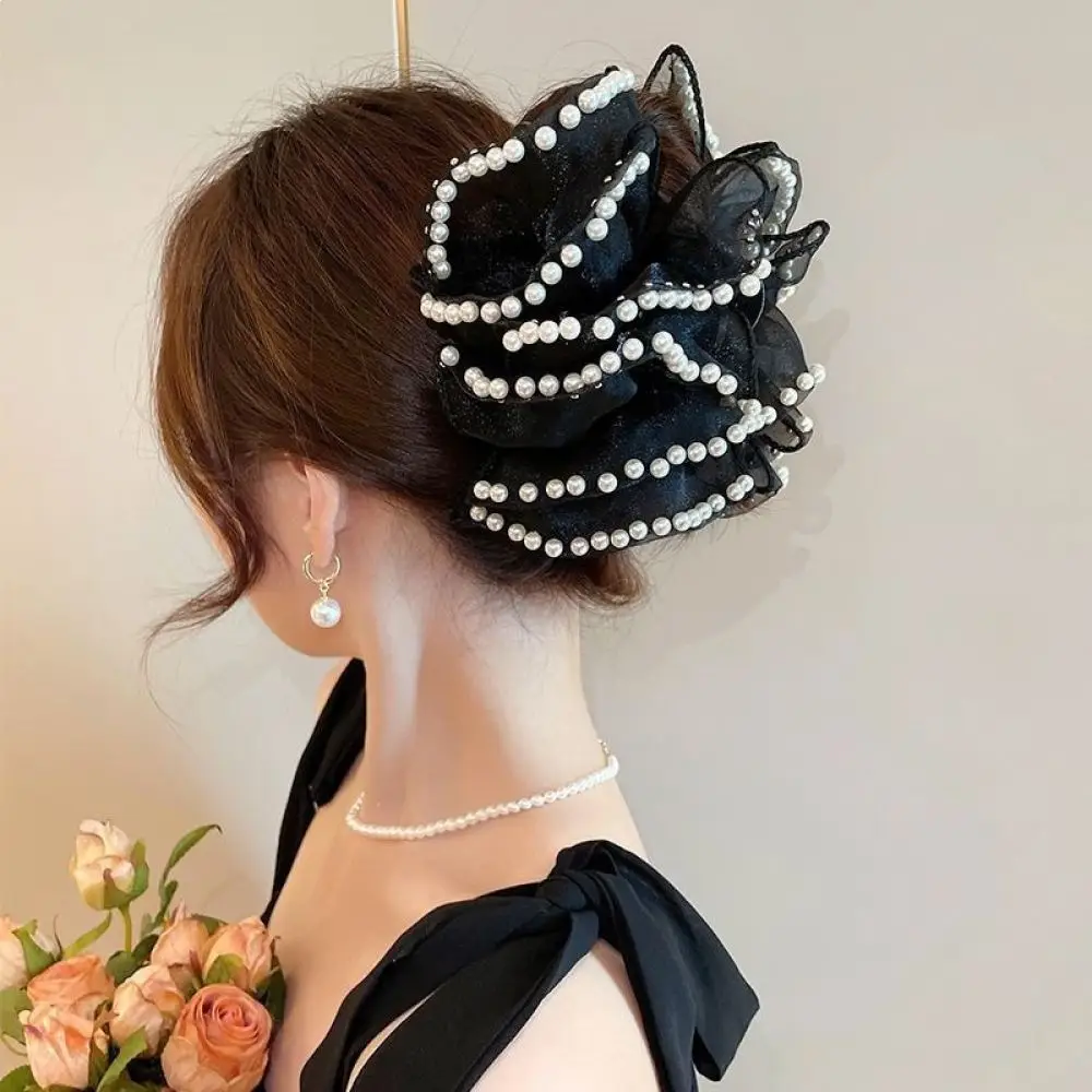 Romantic Cloud Mesh Hair Grip Korean Fashion Soft Net Yarn Barrettes Volume Boosting Accessory For Women Wedding Party Styling