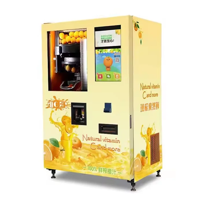 Fully Automatic Natural Fruit Juice Dispenser Fresh Lemon Orange Juice Vending Machine Customized