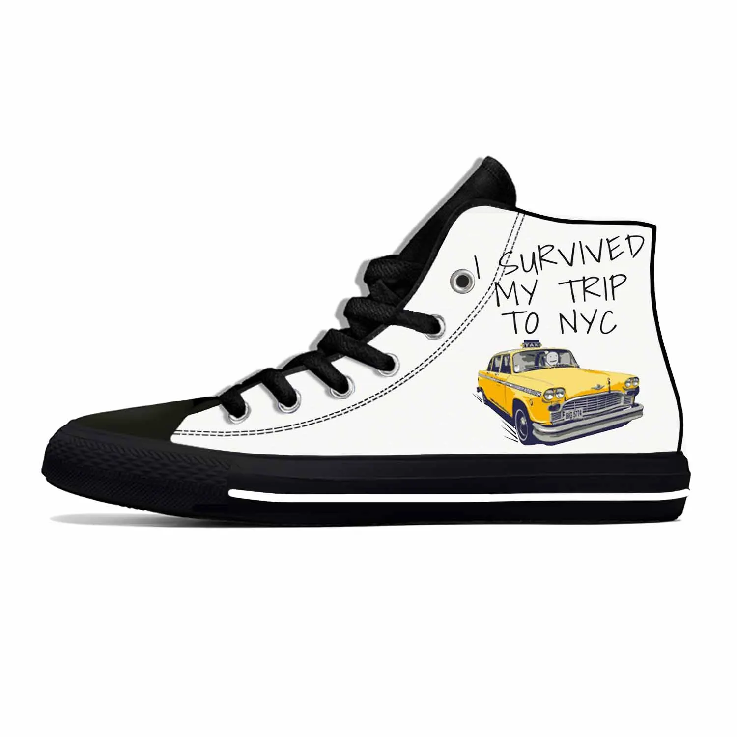 Hot Summer Cartoon Tom Holland I Survived My Trip To NYC Breathable Men Women Cool Sneakers High Top Lightweight Casual Shoes